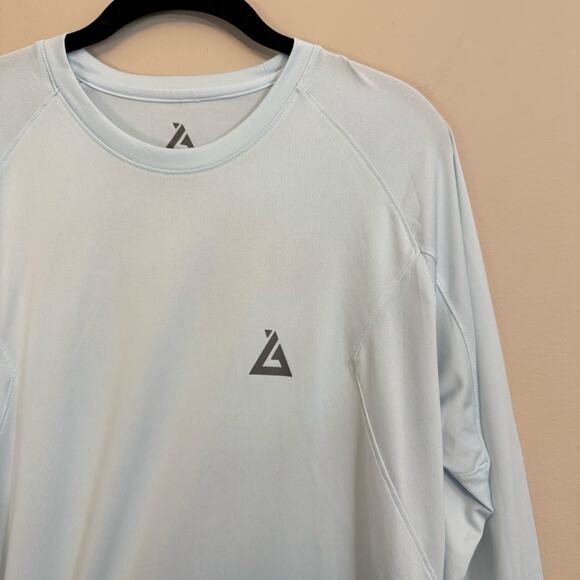 Rig & Water Performance T-Shirt Mens L Blue Fishing Beach Long Sleeve Outdoor - Picture 4 of 7